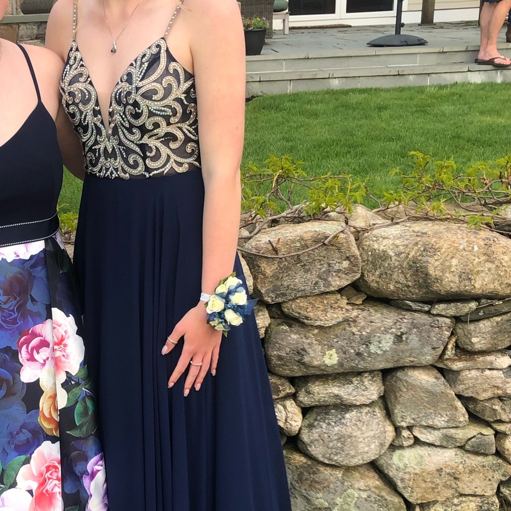 Navy jovani prom dress
